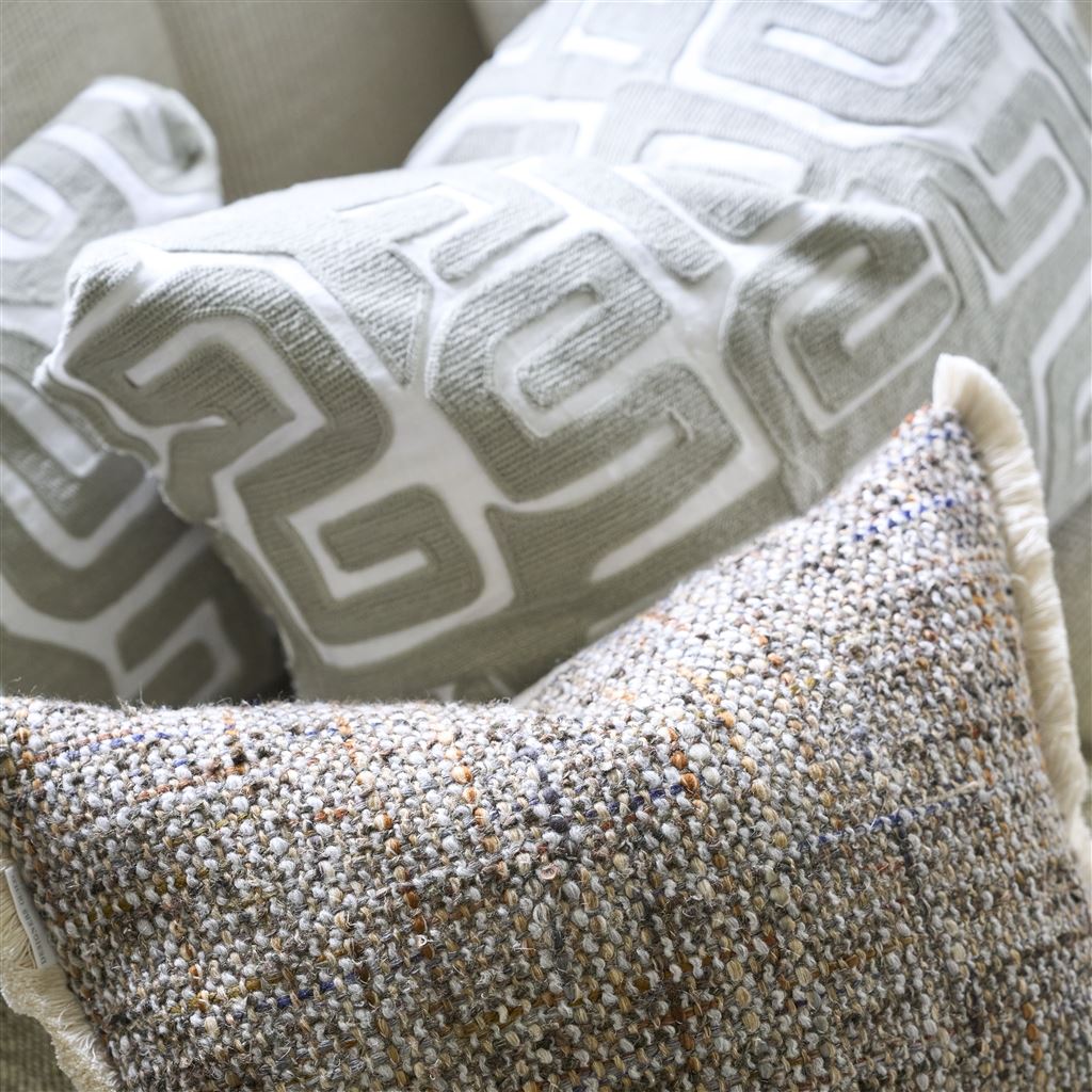 Designers Guild Tokusa Sepia Linen/cotton Cushion at Fig Linens and Home - 11