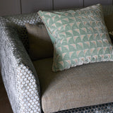 Designers Guild Marquise Duck Egg Velvet Cushion at Fig Linens and Home - 6