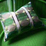 Designers Guild Kushime Emerald Cotton Cushion at Fig Linens and Home - 6