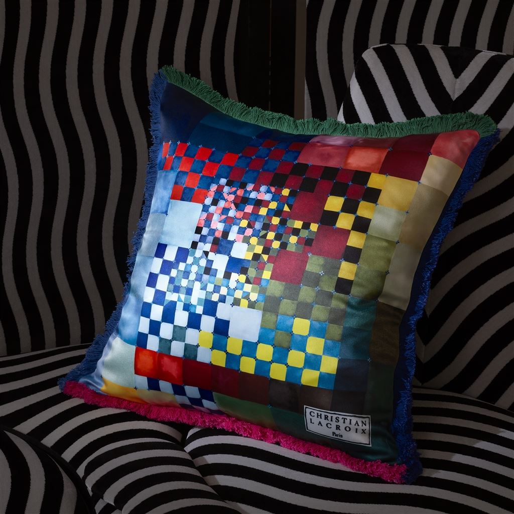 Christian Lacroix Color Games Mosaique Cushion at Fig Linens and Home - 10