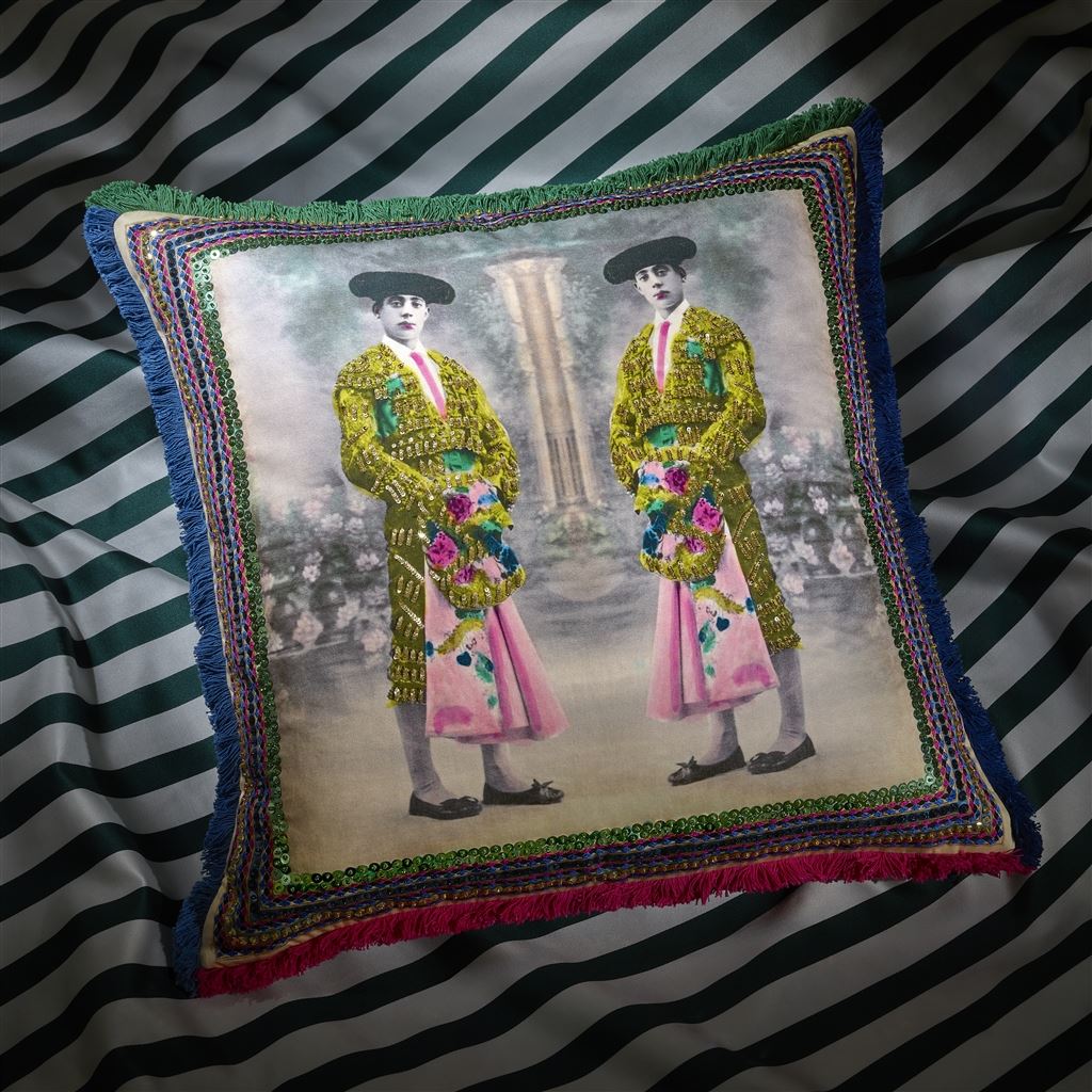 Christian Lacroix Torero Twins Mosaique Cushion at Fig Linens and Home - 2