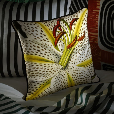 Christian Lacroix Flowered Craie Cushion at Fig Linens and Home - 9