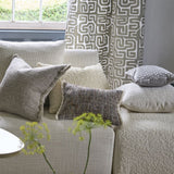 Designers Guild Pradelles Zinc  Textured Weave Cushion at Fig Linens and Home - 9