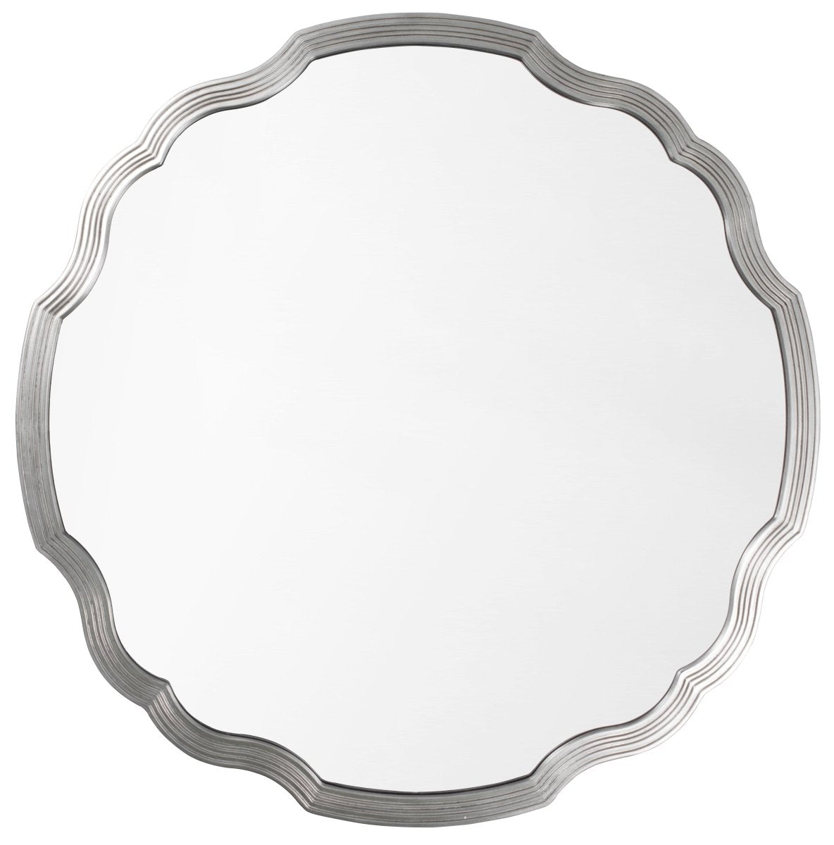 Silver Leaf Round Chippendale Mirror 20061 Fig Linens