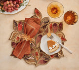 Maple Hues Placemat in Brown & Orange Set of 2 by Kim Seybert