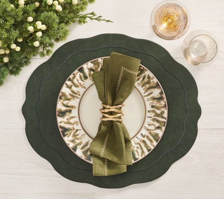 Tailored Placemat in Hunter Green Set of 4 by Kim Seybert