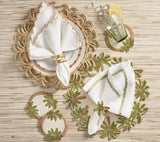 Bamboo Napkin Ring in Gold Set of 4 by Kim Seybert - Fig Linens and Home 3