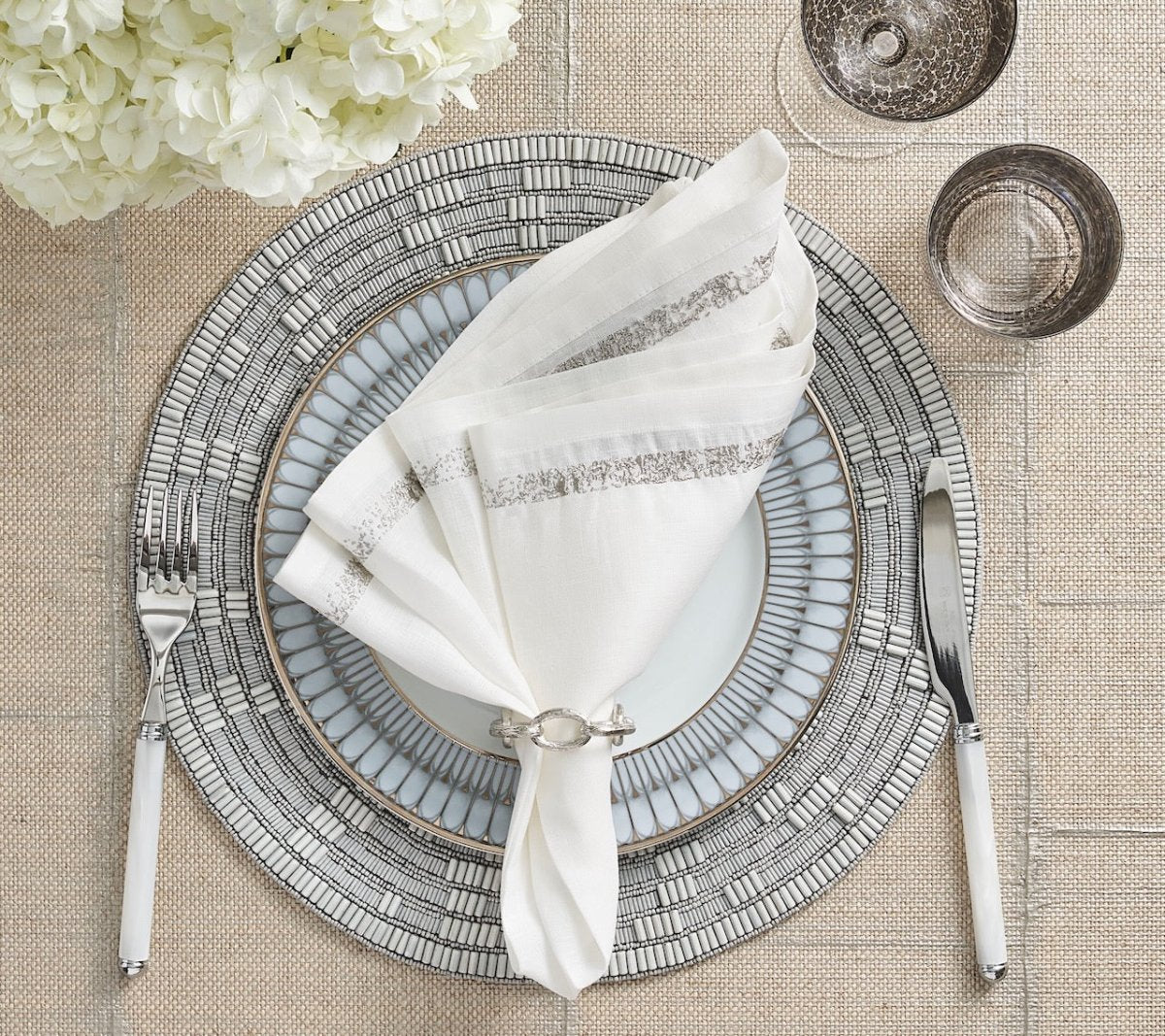 Matrix Placemat in Gray Set of 2 by Kim Seybert