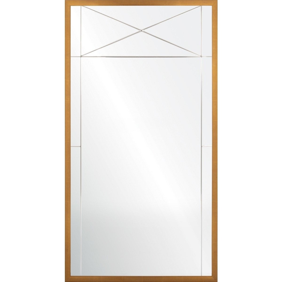 Mirror Image Home Gold Leaf & Walnut Panel Wall Mirror | Fig Linens