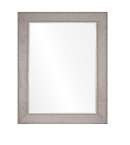 Mirror Image Home - Grey Hide & Silver Nailhead Mirror | Fig Linens