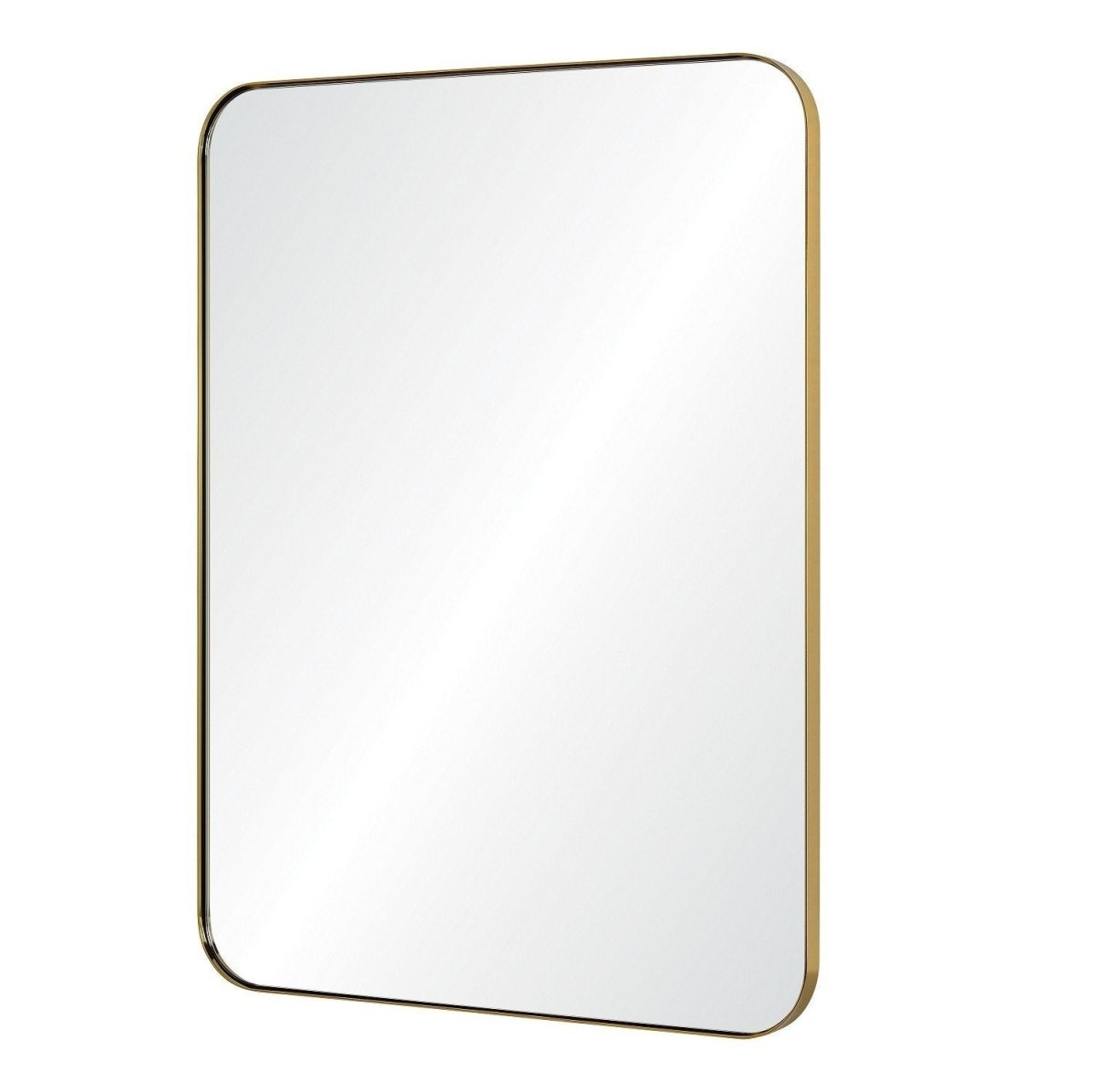 Mirror Image Home Burnished Brass Wall Mirror -- Side - Fig Linens 