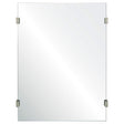 Mirror Image Home - Rectangular Frameless Wall Mirror with Steel Clips | Fig Linens