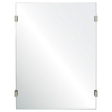 Mirror Image Home - Rectangular Frameless Wall Mirror with Steel Clips | Fig Linens