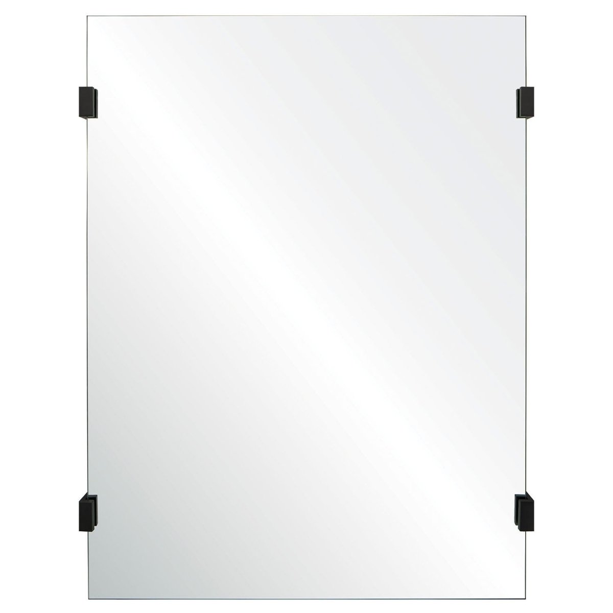 Mirror Image Home - Rectangular Wall Mirror with Black Nickel Clips | Fig Linens