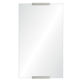 Rectangular Wall Mirror with Stainless Steel Details | Fig Linens