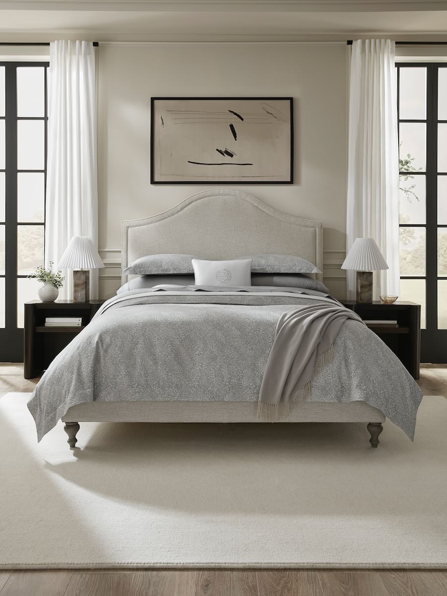 Bione Slate Boudoir Sham 12X16 | Sferra at Fig Linens and Home