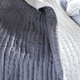 Designers Guild Chenevard Chalk & Graphite Silk Detail of Quilting