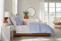 Thumbnail for Bedding Image - Shown from Side - Sferra Linens Alessia Pink Percale Bedding at Fig Linens and Home