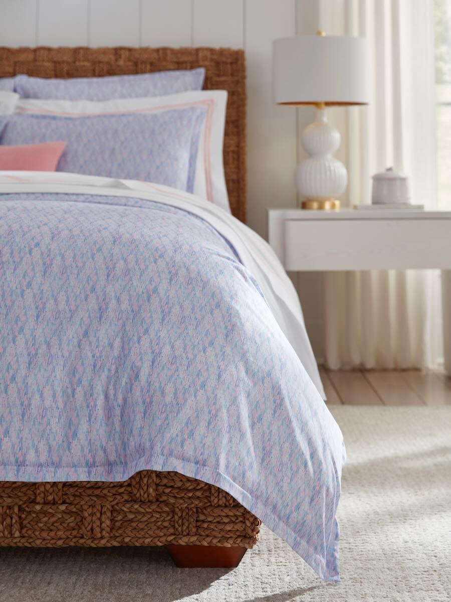 Duvet Covers, Sheets, Shams - Sferra Linens Alessia Pink Percale Bedding at Fig Linens and Home