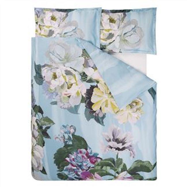 Fig Linens - Delft Flower Sky Duvets & Shams - Designers Guild Bedding