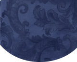 Sapphire Blue Round Tablecloth - Acanthus Table Linen by Sferra at Fig Linens and Home