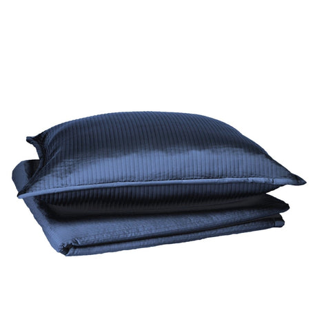 Linea Navy Blue Coverlet Set by Ann Gish - Fig Linens and Home