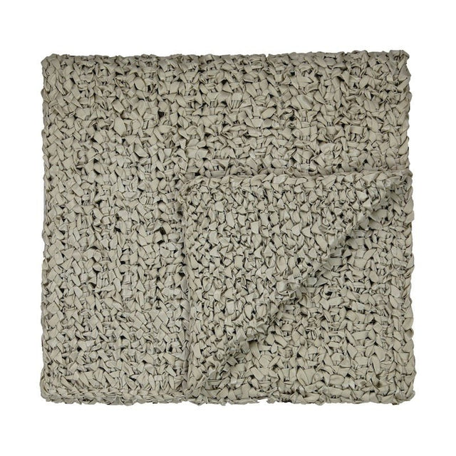 Pale Khaki Ribbon Knit Throw Blanket by Ann Gish - Fig Linens and Home