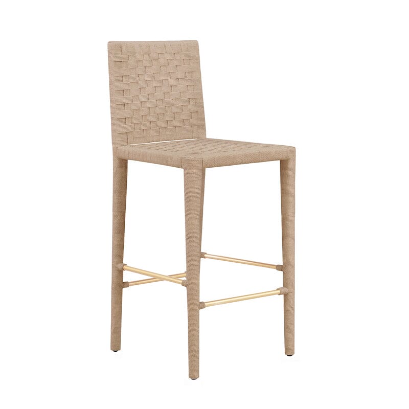 Burbank Bar Stool by Worlds Away at Fig Linens and Home - Angle View