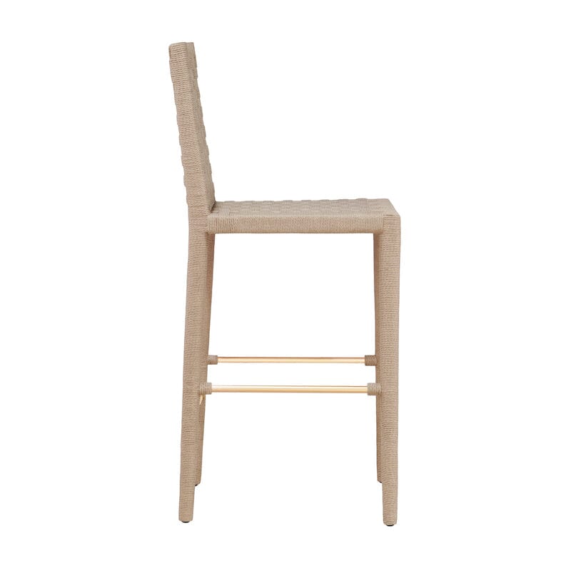 Burbank Bar Stool by Worlds Away at Fig Linens and Home - Side View 2