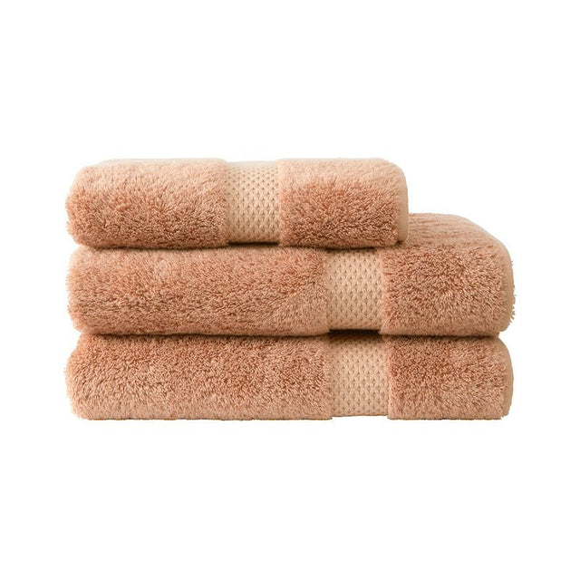 Towels - Yves Delorme Etoile Sienna Cotton Modal - Organic Bath Towels Stack