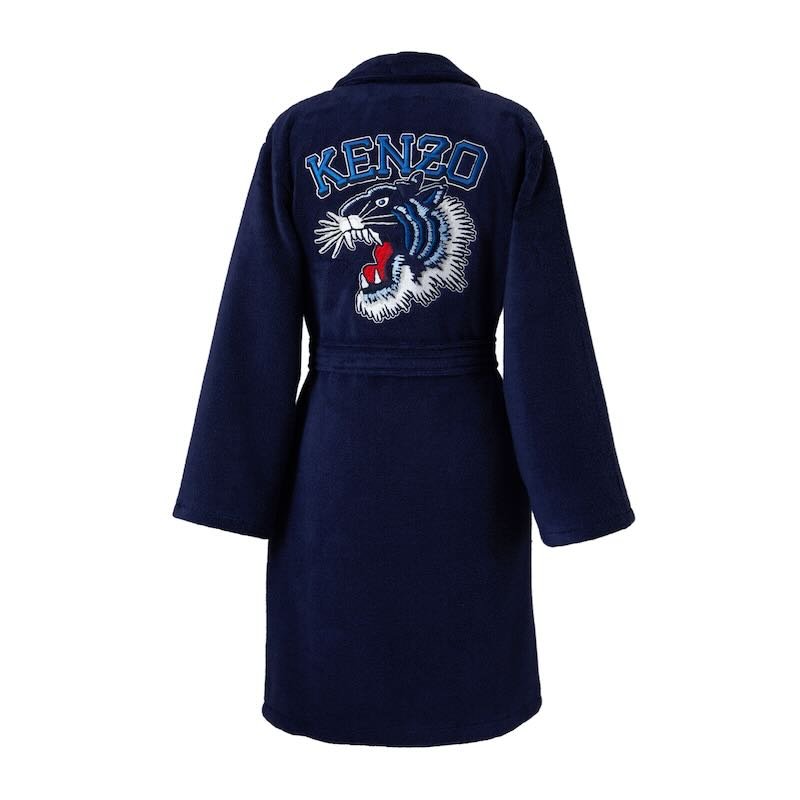 Back K VTiger Marine Men’s Robe by Kenzo Pari at Fig Linens and Home