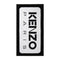 Front K Label Black Beach Towel by Kenzo Paris - Yves Delorme Pool at Fig Linens and Home