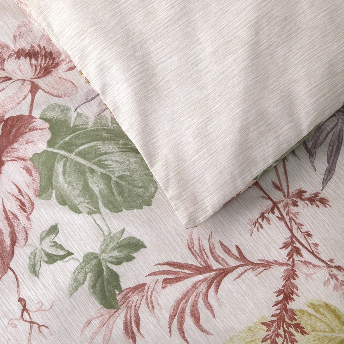 Duvet Cover Reverse Corner Detail - Yves Delorme Fresque Bedding Organic Cotton