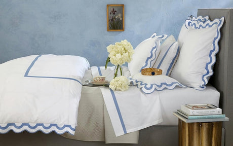 Matouk Mirasol Blue Duvet Cover