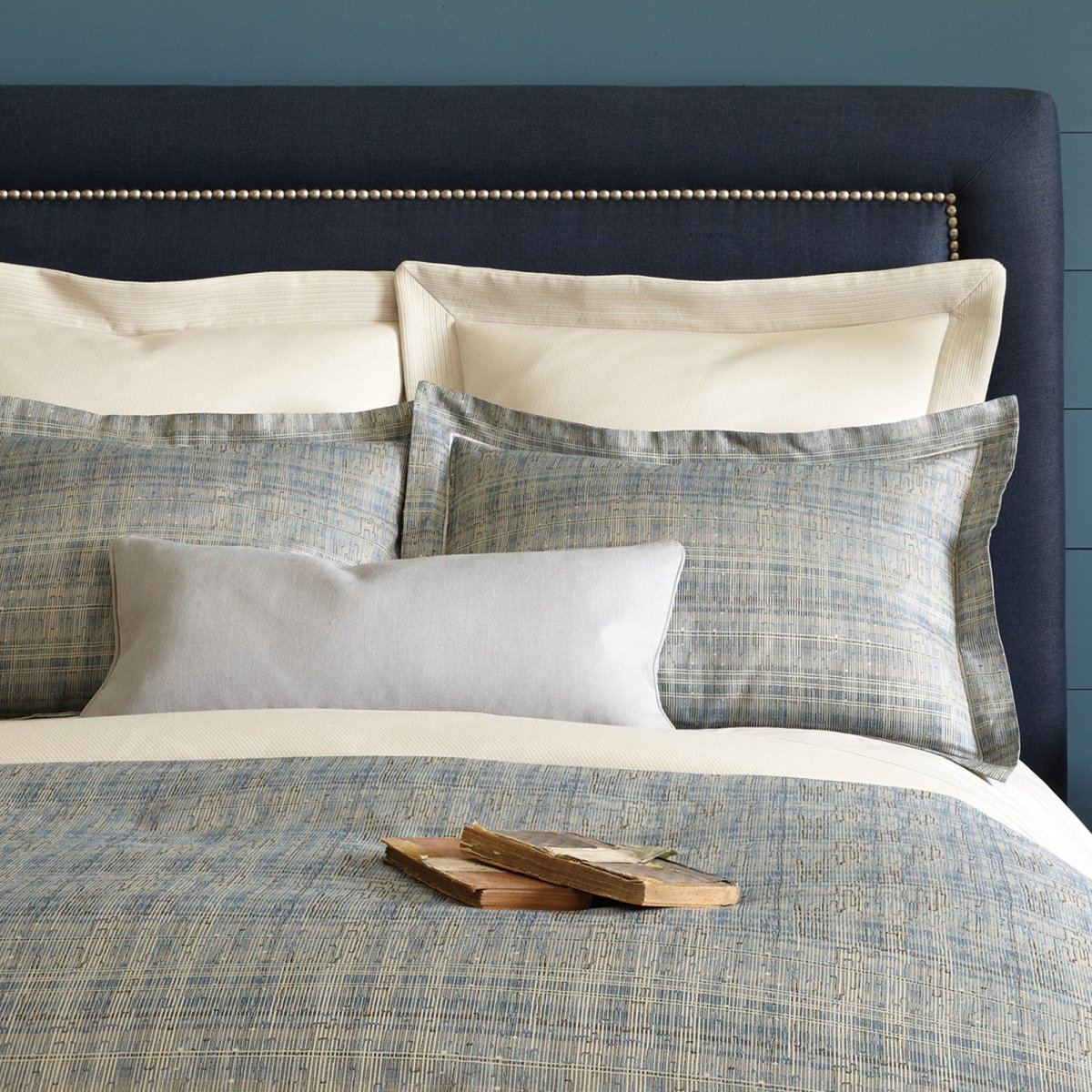 Biagio Blue Bedding - Peacock Alley