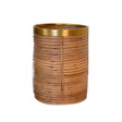 Brim Rattan Wastebasket by Worlds Away at Fig Linens and Home