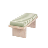 Sage Green Bench Cerused Oak View - Modern Worlds Away Caspian Green Velvet Bench