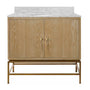 Bathroom Vanity Front - Clifford Cerused Oak Bath Vanity | Worlds Away Bathroom Cabinets