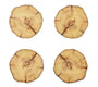 Woodland Coaster in Natural & Brown, Set of 4 in a Gift Box by Kim Seybert at Fig Linens and Home