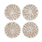 Fireworks Drink Coasters in White, Gold & Silver, Set of 4 in a Gift Bag by Kim Seybert at Fig Linens and Home