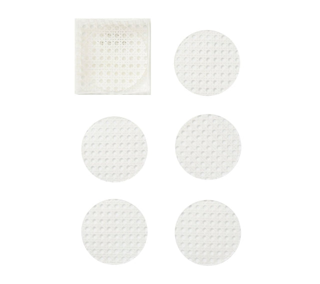 Reed Coasters in White, Set of 6 in a Caddy by Kim Seybert at Fig Linens and Home