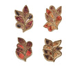 Maple Hues Coaster in Brown & Orange, Set of 4 in a Gift Bag by Kim Seybert at Fig Linens and Home