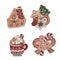 Holiday Treats Coaster in Multi, Set of 4 in a Gift Bag by Kim Seybert at Fig Linens and Home