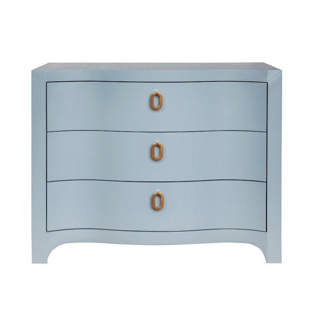 Cora Light Blue Chest - Worlds Away Dresser Front View