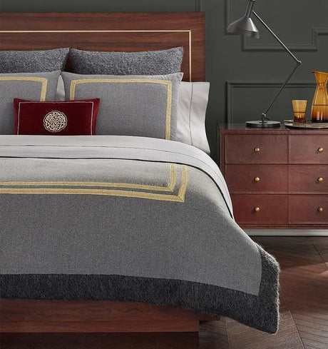 Fig Linens -Cadetto Grey Bedding by Sferra 