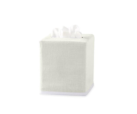 Matouk Tissue Cover - Chelsea Ivory Tissue Box Cover at Fig Linens and Home