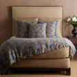 Duvet Cover and Shams - Chrysanthemum Duvets in Blue by Ann Gish | Fig Linens and Home