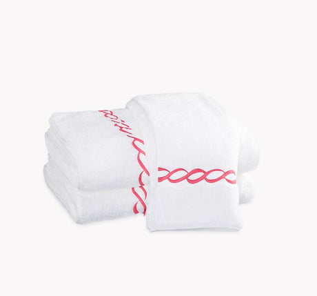 Matouk Classic Chain Azalea Towels - Fig Linens