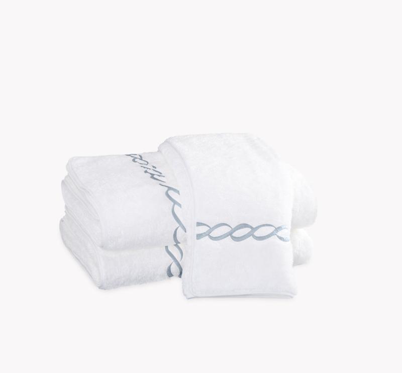 Classic Chain Bath Towels Light Blue - Matouk at Fig Linens and Home