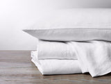 Fig Linens - Coyuchi White Organic Linen Chambray Bedding